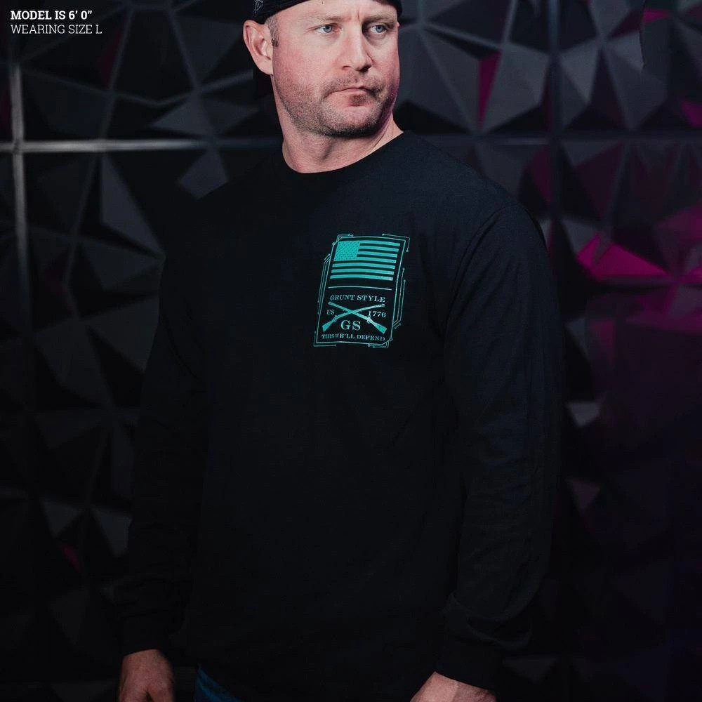 Circuit Skull Long Sleeve - Black - Image 3