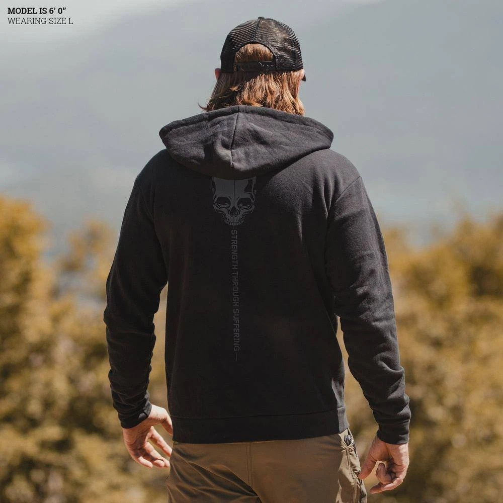 Strength Through Suffering Full-Zip Hoodie - Black - Image 2