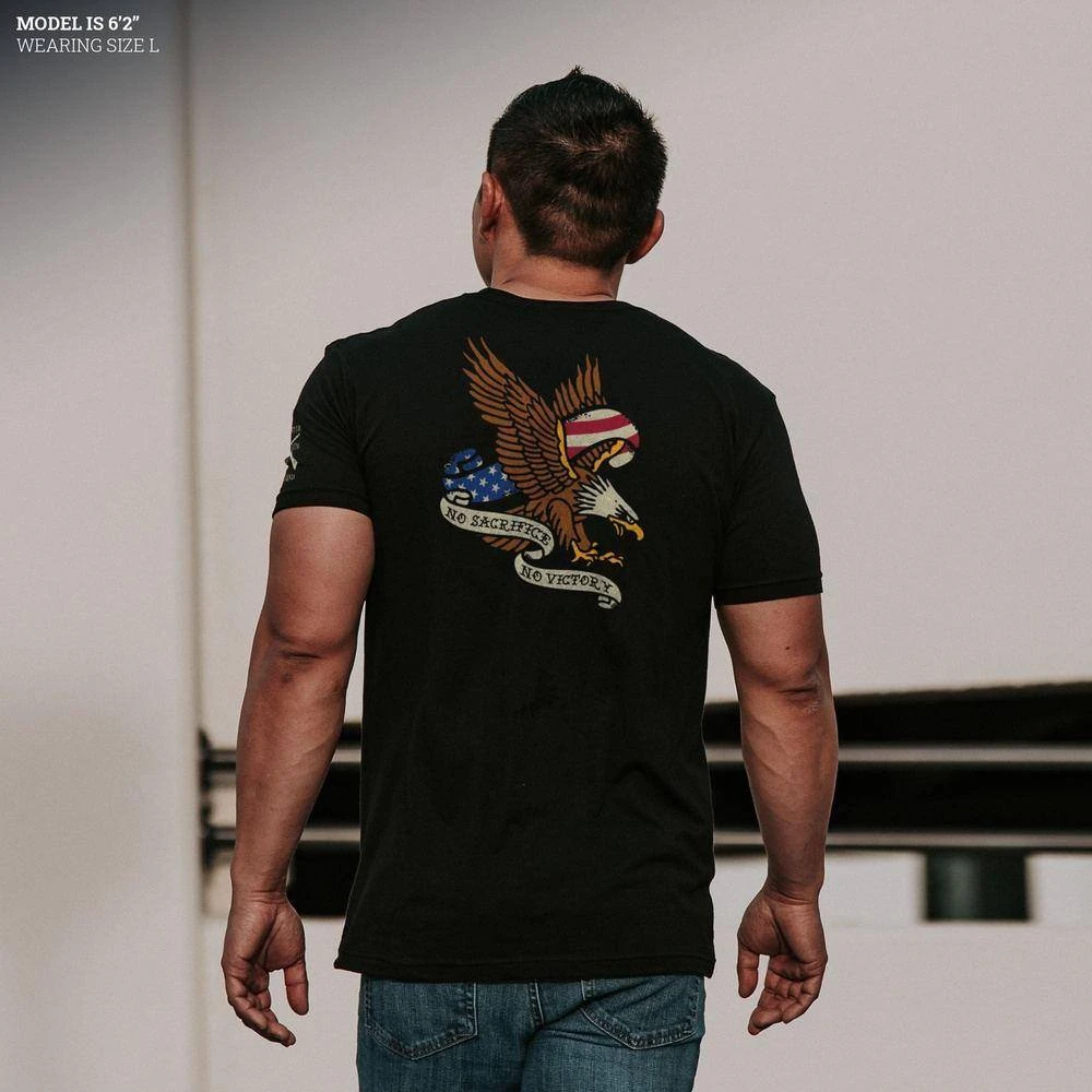 No Sacrifice No Victory T-Shirt - Black - Image 3