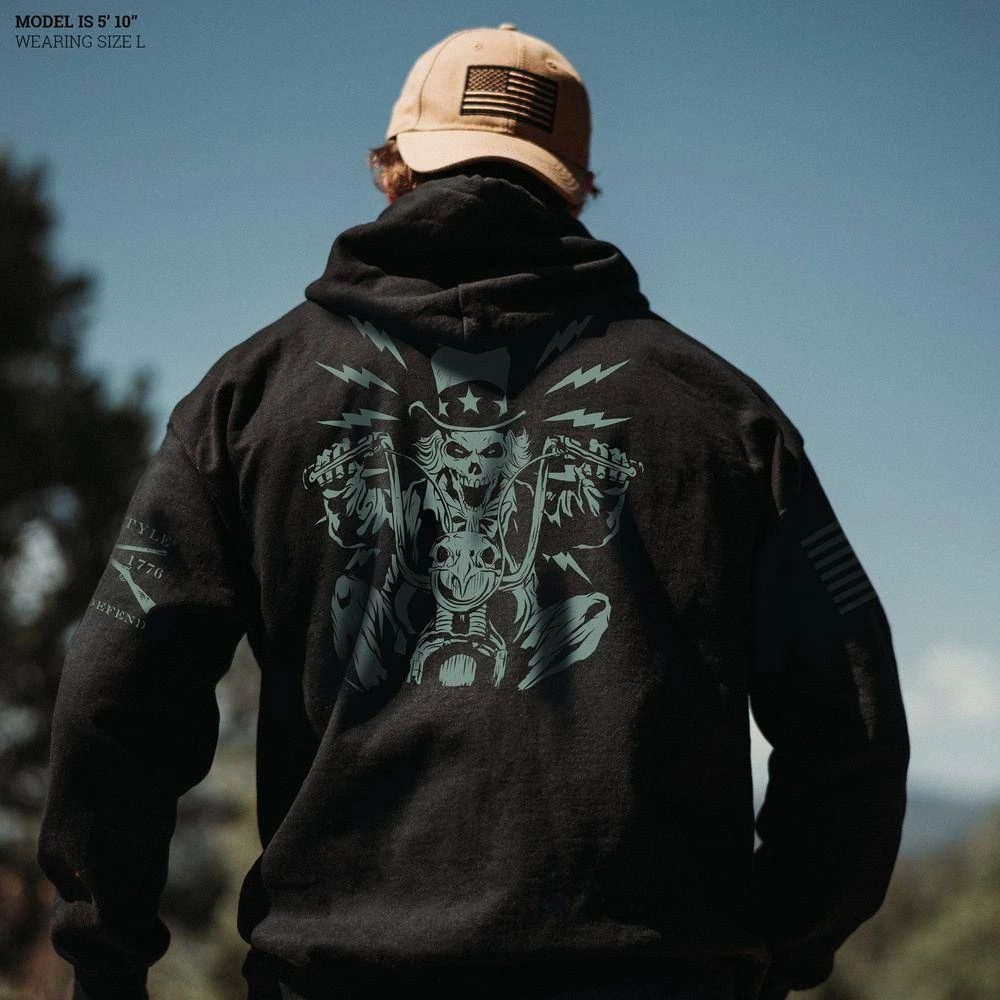 Uncle Sam Freedom Rider Hoodie - Black - Image 2