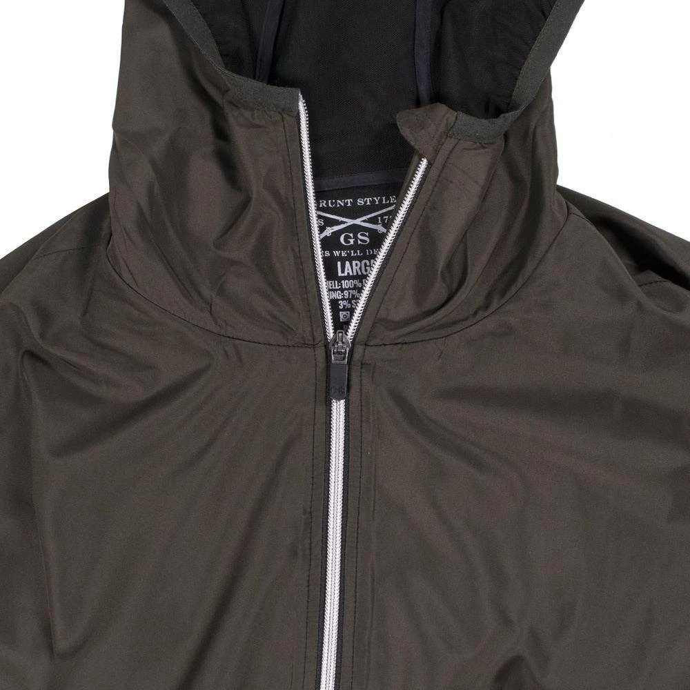 Grunt Style Windbreaker - Black & Olive - Image 7