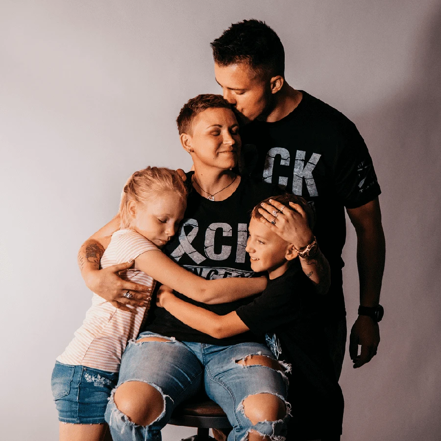 F*ck Cancer Throwback T-Shirt - Black - Image 4