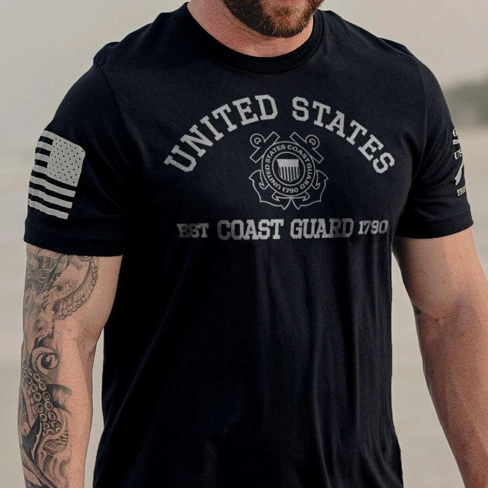 USCG - Est. 1790 T-Shirt - Black - Image 2