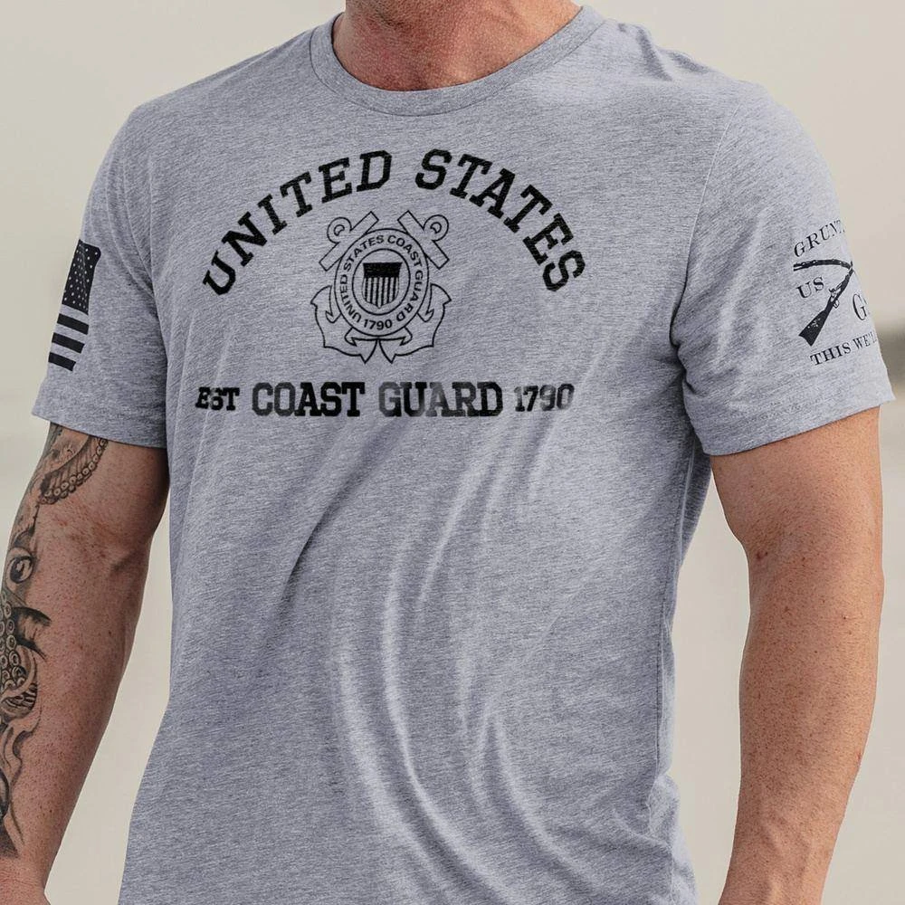 USCG - Est. 1790 T-Shirt - Heather Gray - Image 2