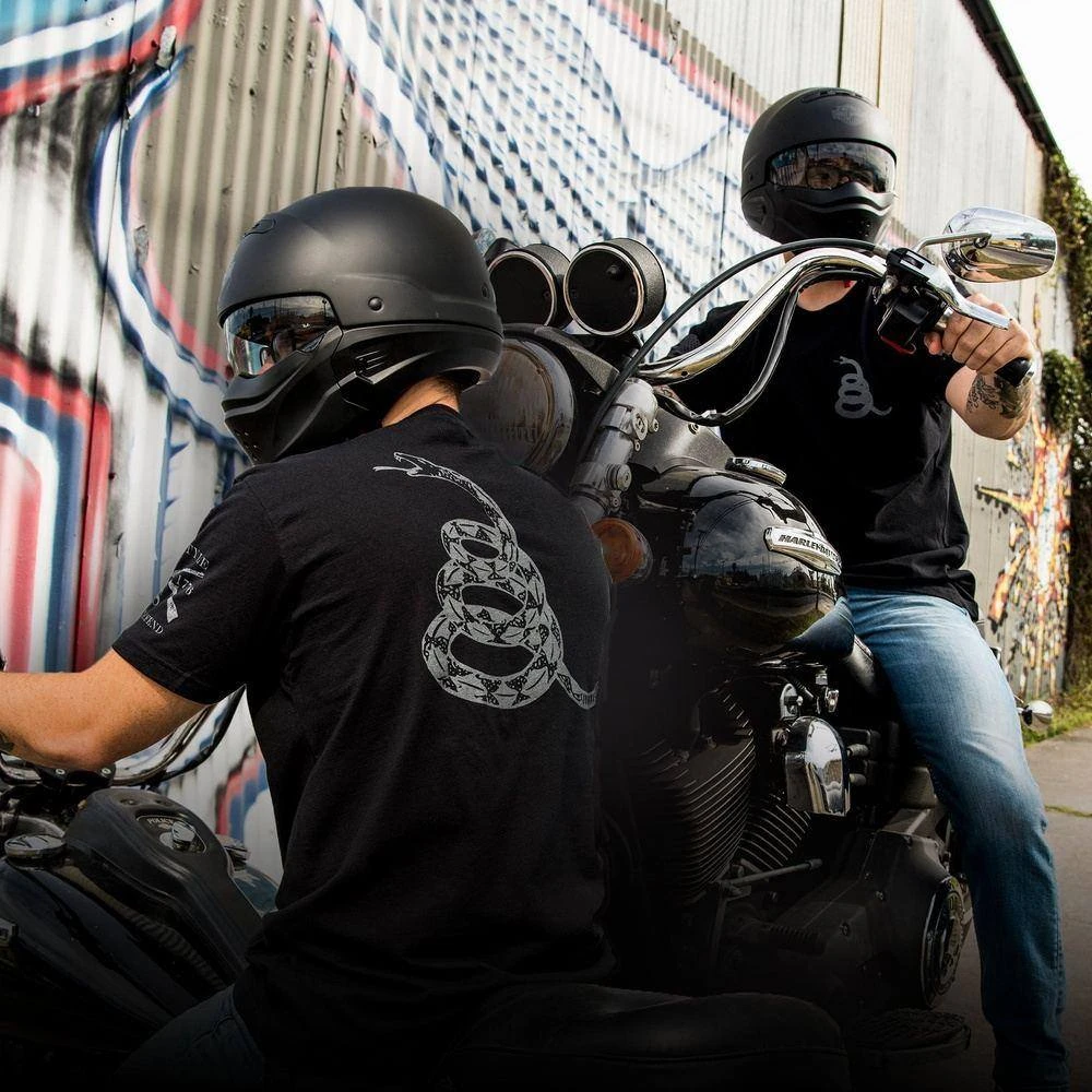 Don't Tread On Me Concealed Gadsden T-Shirt- Black - Image 2