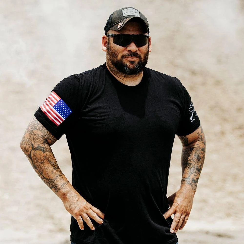 Full Color Flag Basic T-Shirt - Black - Image 2