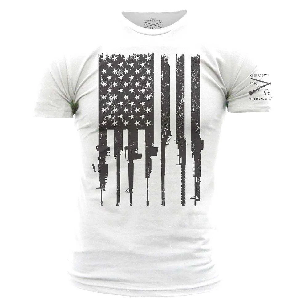 Rifle Flag T-Shirt - White
