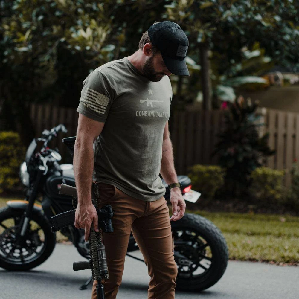 Men's Come And Take It 2A Edition T-Shirt - Military Green - Image 3